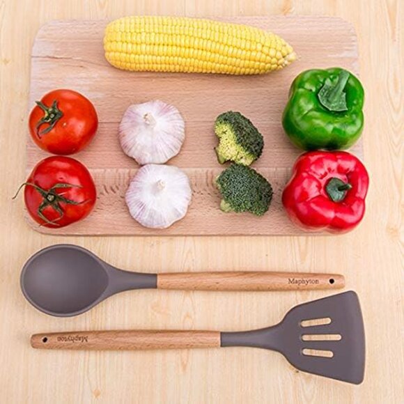 6 PCS with Wooden Handle for Non-Sticker Cookware Heat-Resistant - Picture 8 of 13